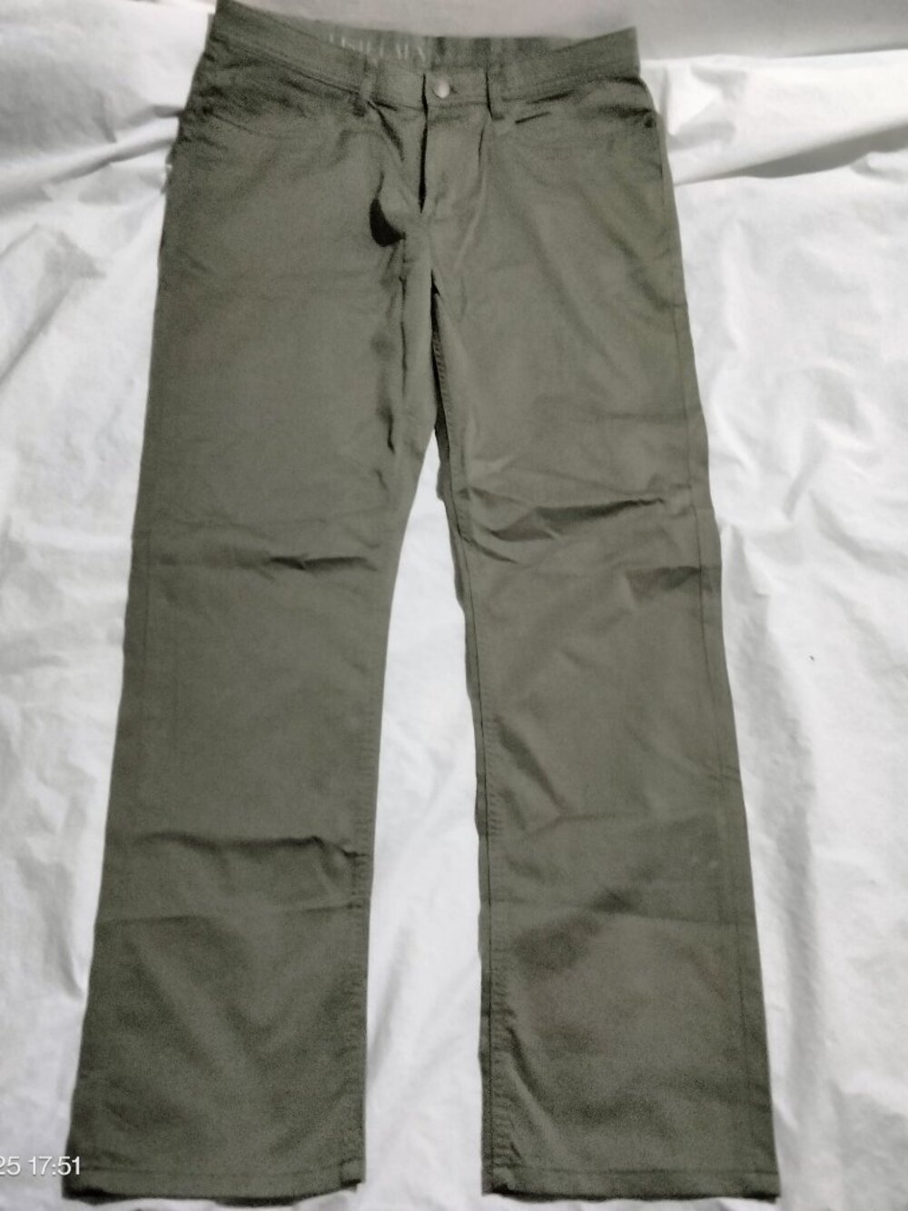 English Laundry Mens Pants 32x32(33x31) Straight Fit Green Stretch 5 Pocket Chin